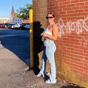 Zara Split Hem Jeans